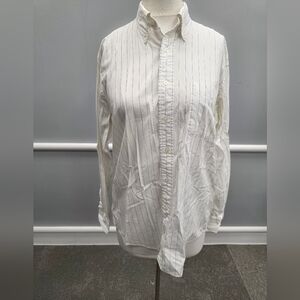 Classic White Striped Men's Shirt